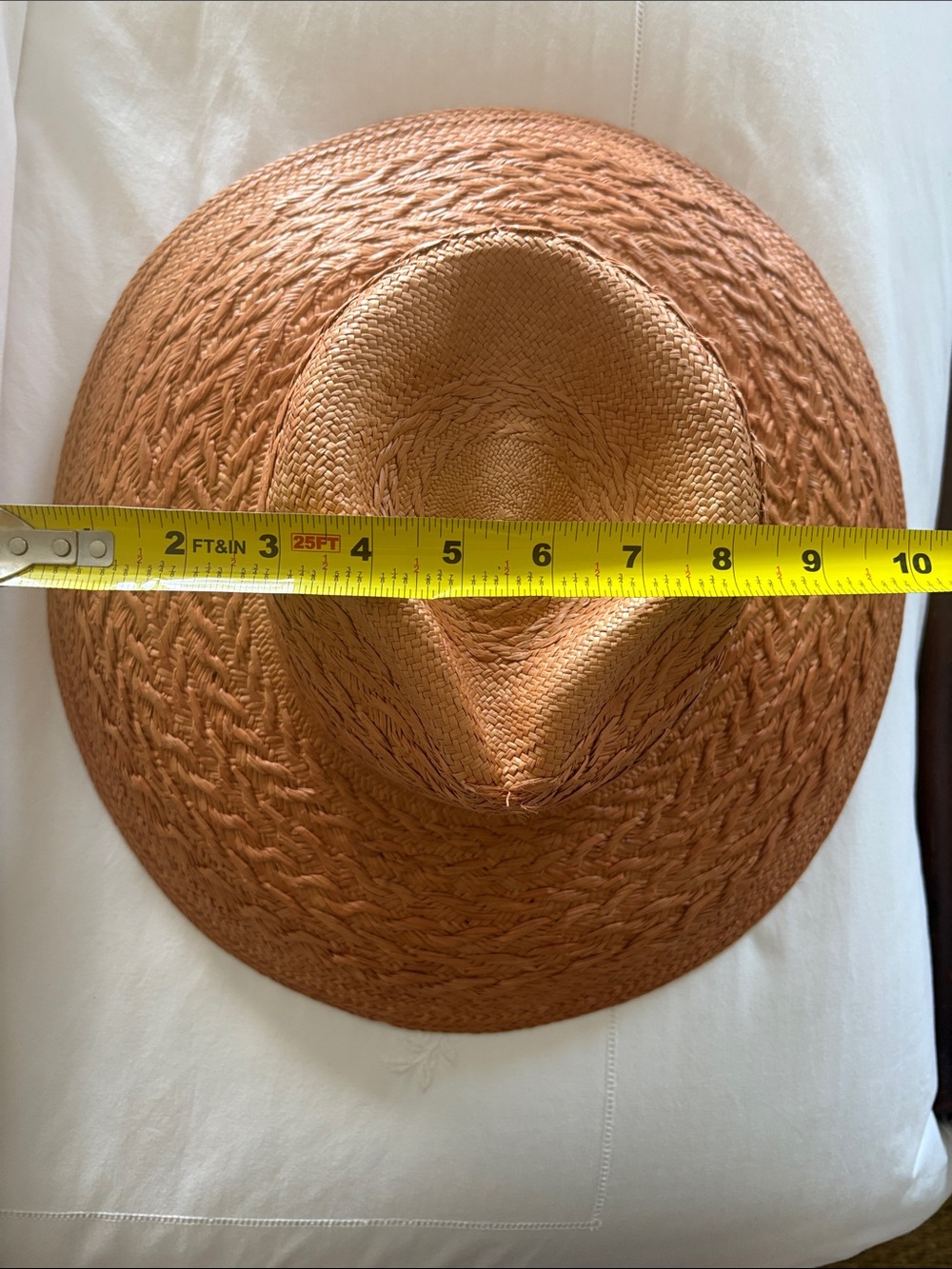 Freya Copper-Tone Wide Brim Straw Hat